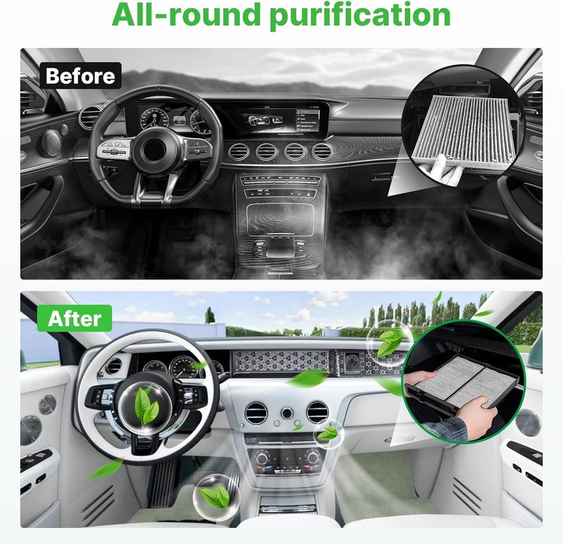 RVgolf Engine+Cabin Air Filters Fit for 2013-2023 Mazda CX-5(2.0L/2.5L), 2014-2018 Mazda 3 (2.0L/2.5L), 2014-2020 Mazda 6 (2.5L) Engine Air Filter Replacement Air Filter Accessories# CF11811 CA11259 - Image 4